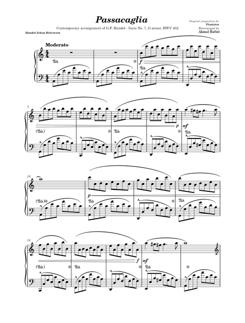 Passacaglia – Johan Halvorsen/Pianistos