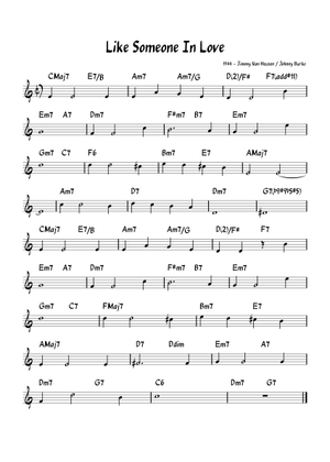 Play Official version of Like someone in love Sheet Music by James