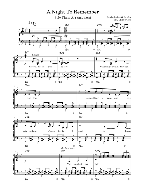 Beabadoobee & Laufey: A Night to Remember (solo piano arrangement)