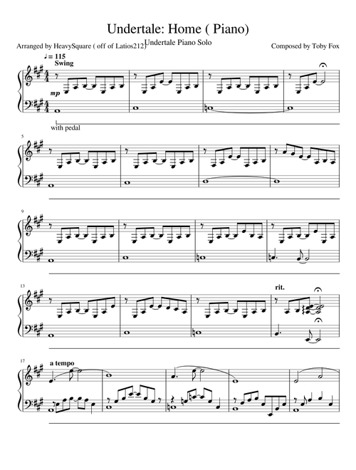 Undertale: Home | Piano Solo