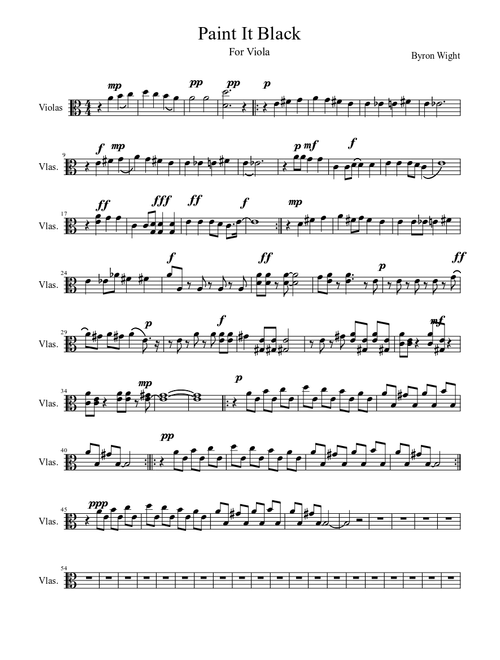 Paint It Black Viola Version
