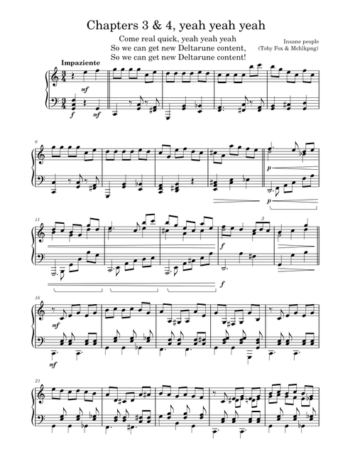 Deltarune Piano Manifest Song