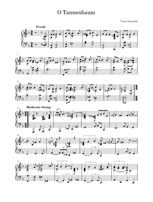 O tannenbaum – Vince Guaraldi O Tannenbaum