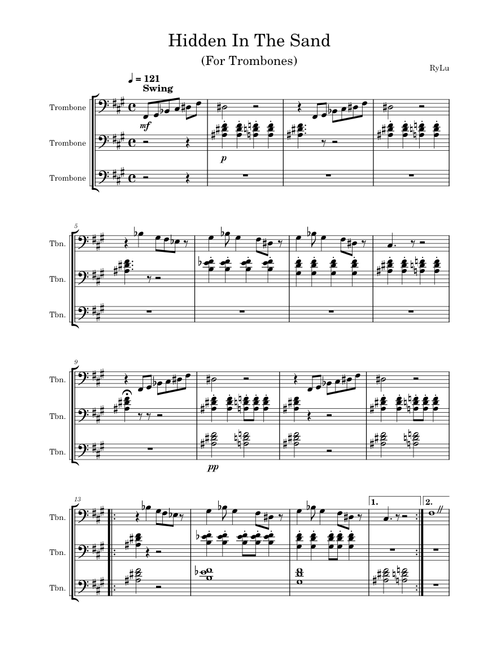 Hidden In The Sand – Tally Hall Hidden In The Sand - Tally Hall (Trombone Ensemble)