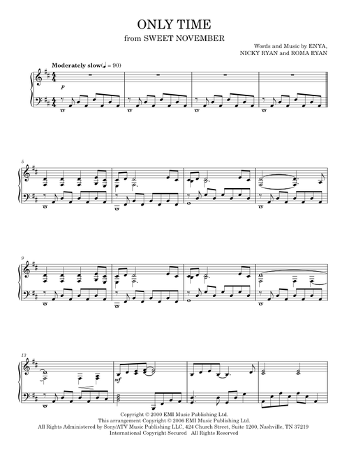 Only time - Enya (Piano Solo)