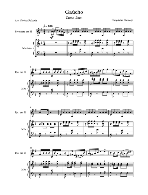 Gaúcho (Corta-Jaca) (Arr. Nicolas Fukuda) - Chiquinha Gonzaga (Instrumental Duet)
