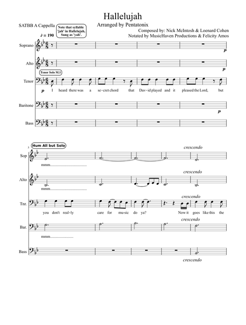 Hallelujah Pentatonix acappella FA EDITS