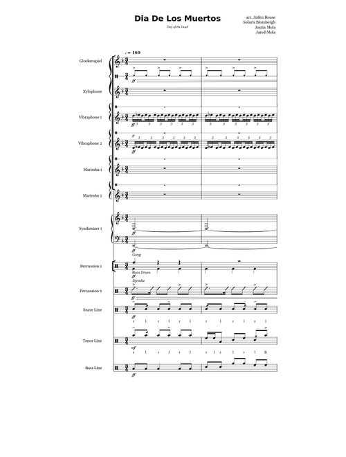 Bayside High School Percussion 2021 - Dia De Los Muertos (Full Percussion Score)