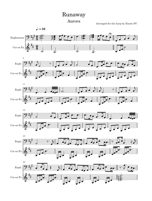Runaway – AURORA - Euphonium - Horn