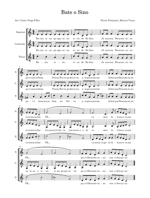 Bate o Sino - Pierre Pierpoint, Marcus Viana (Arr. Carlos Veiga Filho)