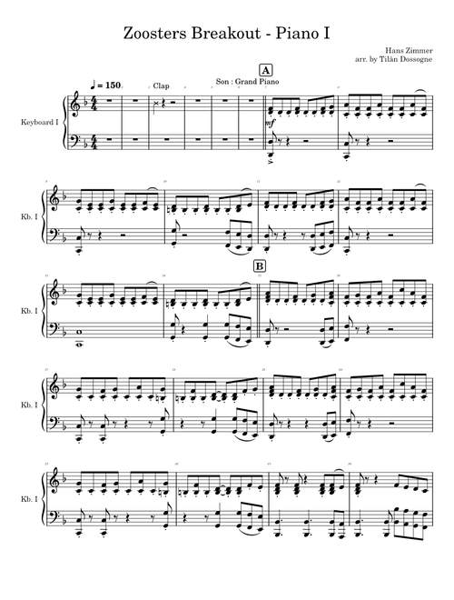 Zoosters Breakout - Piano I
