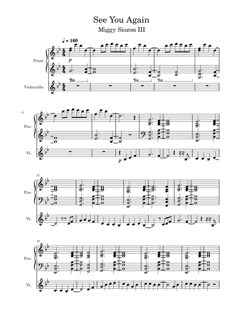 See You Again - Wiz Khalifa (Arr. Miggy Siozon III)