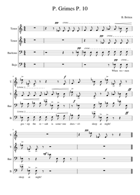 Free Peter Grimes, Op. 33 by Benjamin Britten sheet music