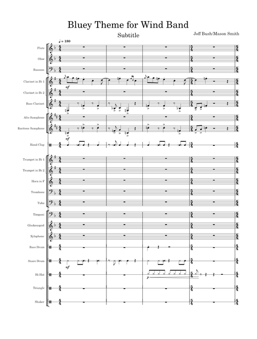 "Bluey" Theme Song (From Ludo Studios' "Bluey") – Joff Bush "Bluey" Theme for Concert Band