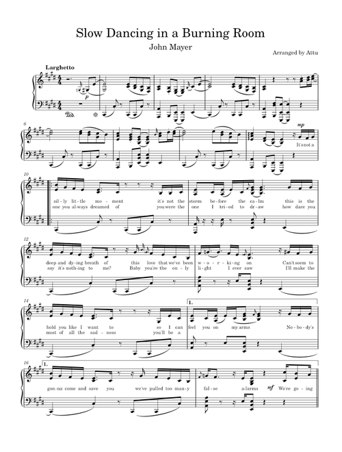 Slow Dancing in a Burning Room – John Mayer