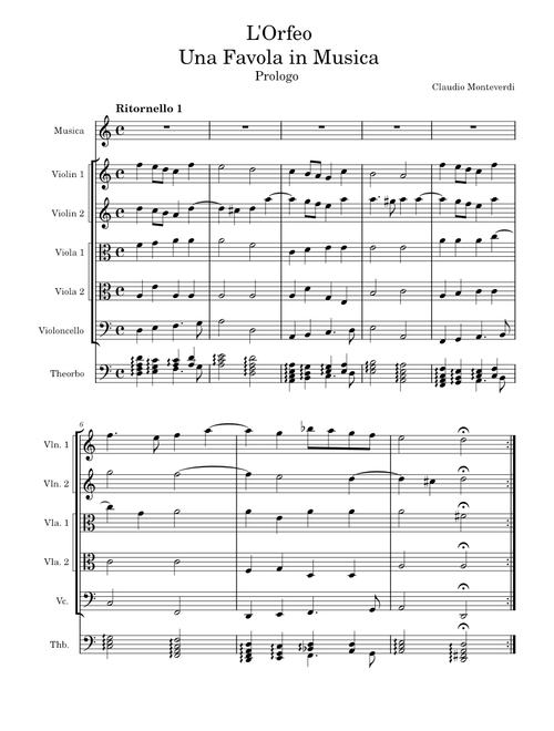L'Orfeo sheet music by eattherich403 | Play, print, and download