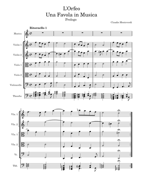 L'Orfeo – Claudio Monteverdi L'Orfeo Prologo