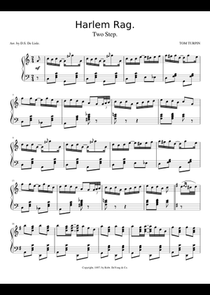 Harlem Rag by Tom Turpin (1897) Sheet Music for Piano (Solo ...