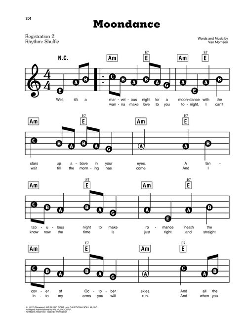 Moondance - Van Morrison (E-Z Play Today)