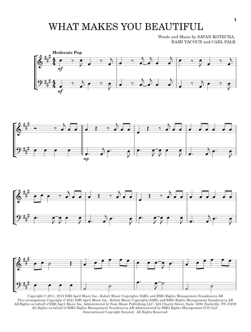 What Makes You Beautiful - One Direction (Instrumental Duet)