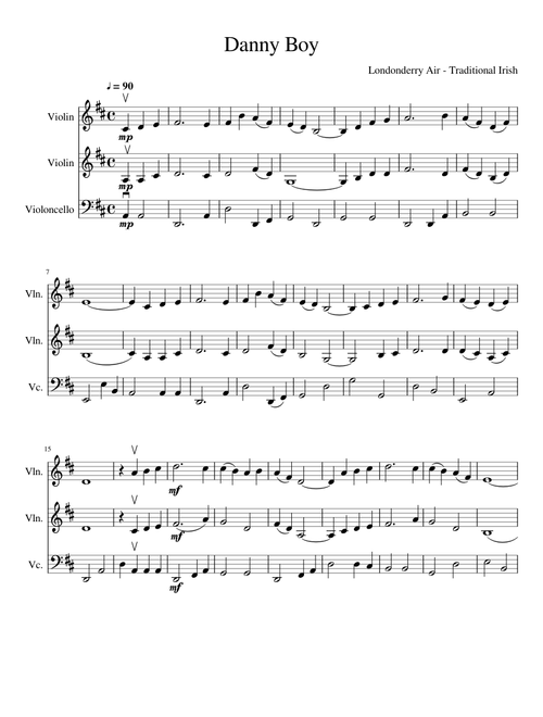 Danny Boy Violin 1&2, Cello