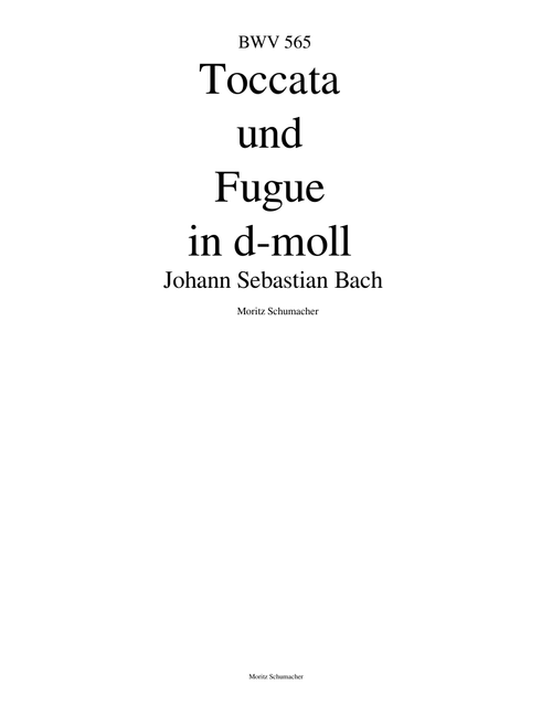 Toccata und Fugue in d-moll