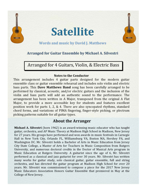 Satellite (Arr. Michael A. Silvestri) - Dave Matthews Band (Guitar Ensemble)