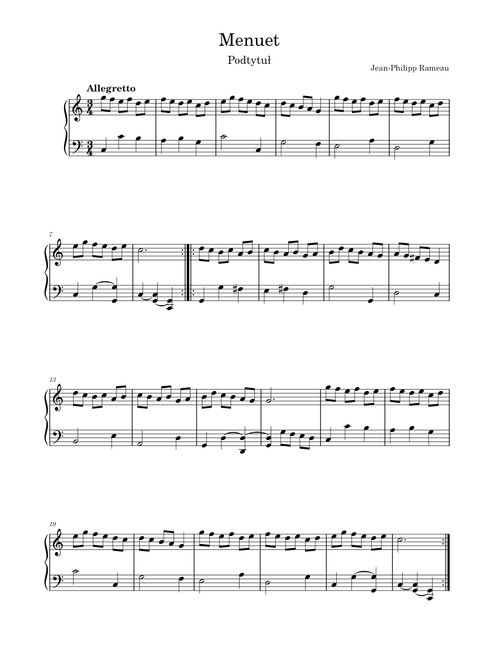 Menuet – Jean-Philippe Rameau
