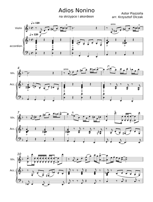 Adiós nonino - Astor Piazzolla