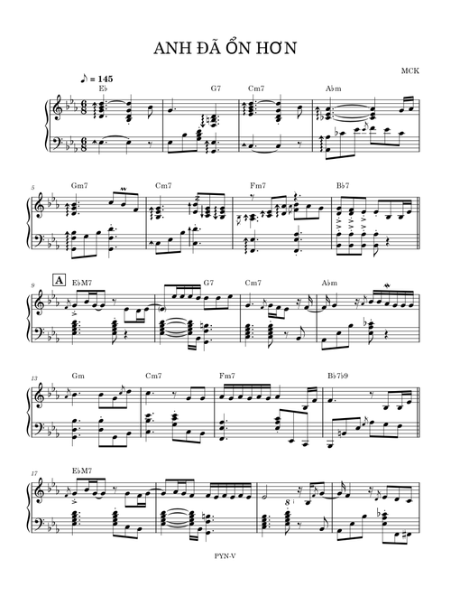 ANH ĐÃ ỔN HƠN EASY VERSION - MCK || Arranged by JANZ MUSIC