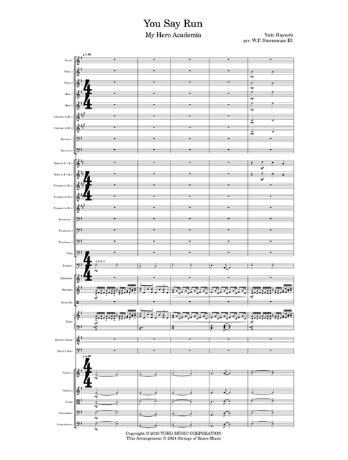You Say Run (Arr. W.P. Sterneman III) - Hayashi Yuki (Full Orchestra)