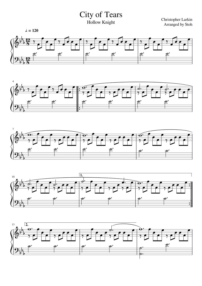 Knight - of Tears music for Piano | Musescore.com