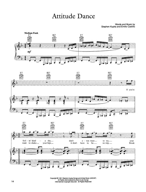 Attitude Dance - Tower Of Power (Piano-Vocal-Guitar)