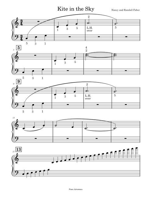 38 Kite in the Sky - Piano Adventures adv1 - lesson book level 1