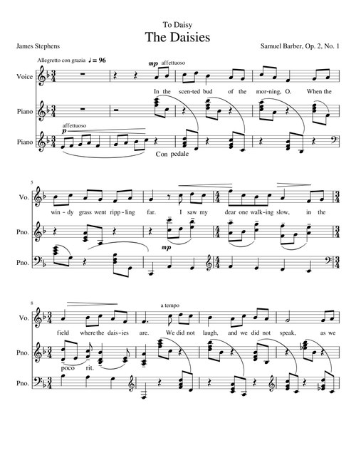 The Daisies - Samuel Barber