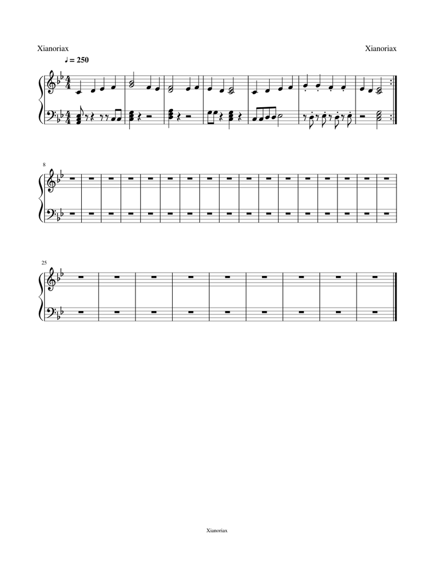 mi song Sheet Music for Piano (Solo) easy | MuseScore.com