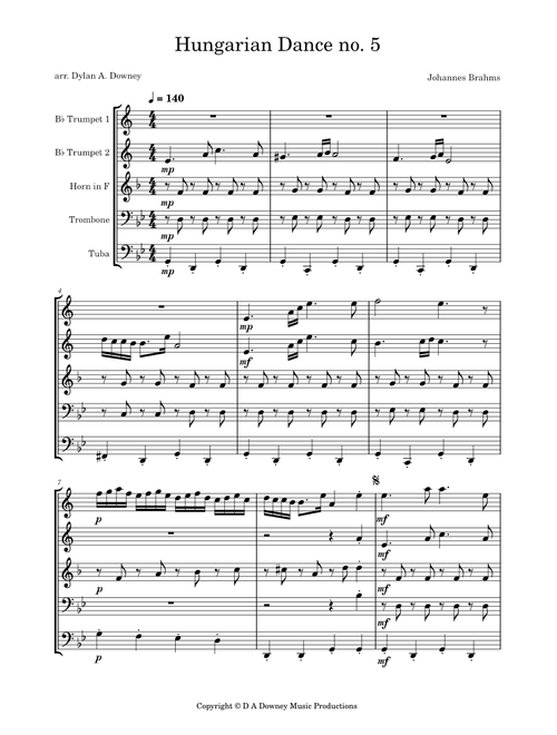 Hungarian Dance No. 5 – Johannes Brahms