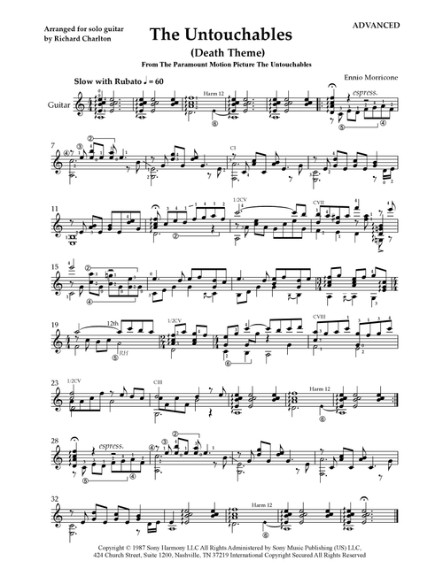 Death Theme (Arr. Richard Charlton) - Ennio Morricone (Solo Guitar)