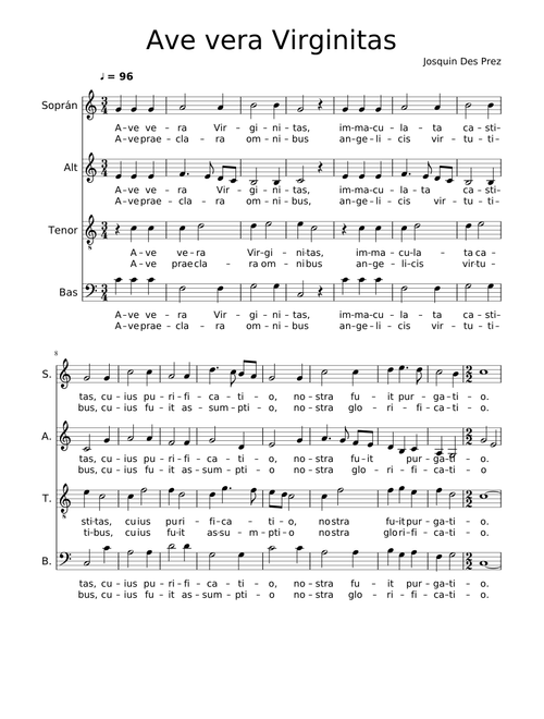 Josquin Desprez - Ave vera Virginitas