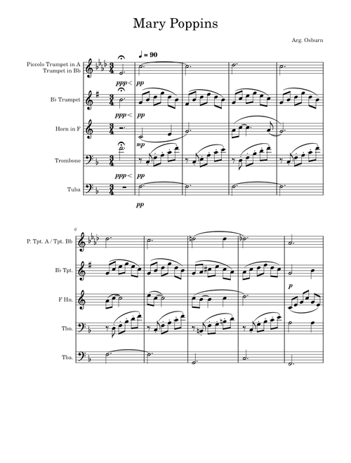 Mary Poppins – Richard M. Sherman; Robert B. Sherman