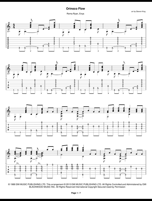 Orinoco Flow (Arr. Steven King) - Enya (Solo Guitar)