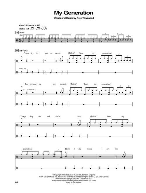 My Generation - The Who (Drum Transcription)