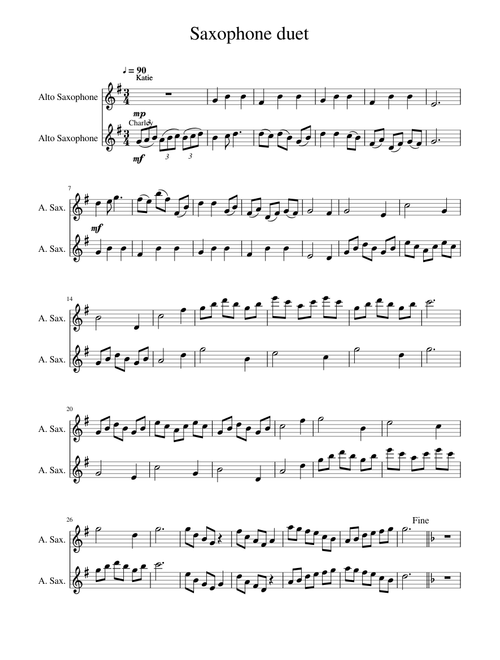 Saxophone duet