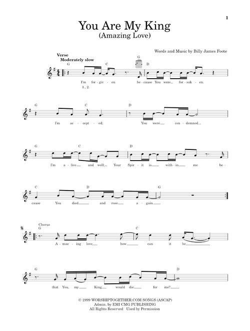 You Are My King (Amazing Love) - Newsboys (Easy Guitar)