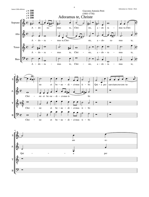 Adoramus te, Christe - Giacomo Antonio Perti
