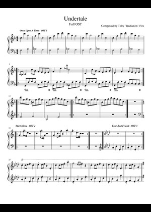Undertale OST 077 - ASGORE [Accurate Transcription] Sheet Music for ...
