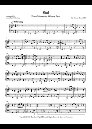 Play Official version of Stal (from Minecraft) Sheet Music by C418 for ...