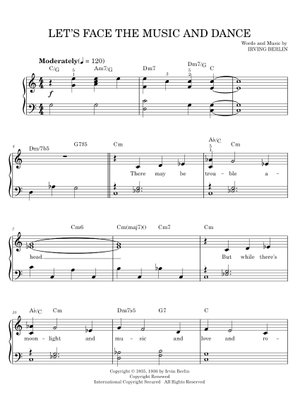Let's Face The Music And Dance (Lead sheet with lyrics ) Sheet