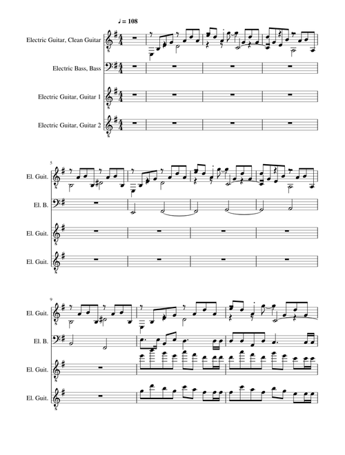 Master Of Puppets Melodic Section EASY