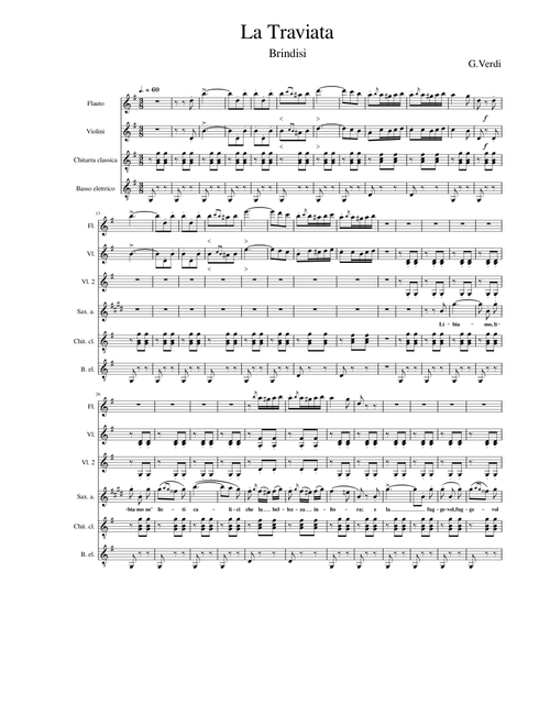 BRINDISI FROM "LA TRAVIATA." – Misc tunes